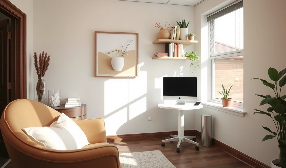 Ein stilvolles Bild des Büros von Ernährungsberatung Vitalis, das zum Besuch einlädt.